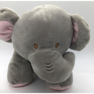 Kellytoy KellyBaby 7" Plush Gray Elephant Rattle Crinkle Ears Baby Toy
